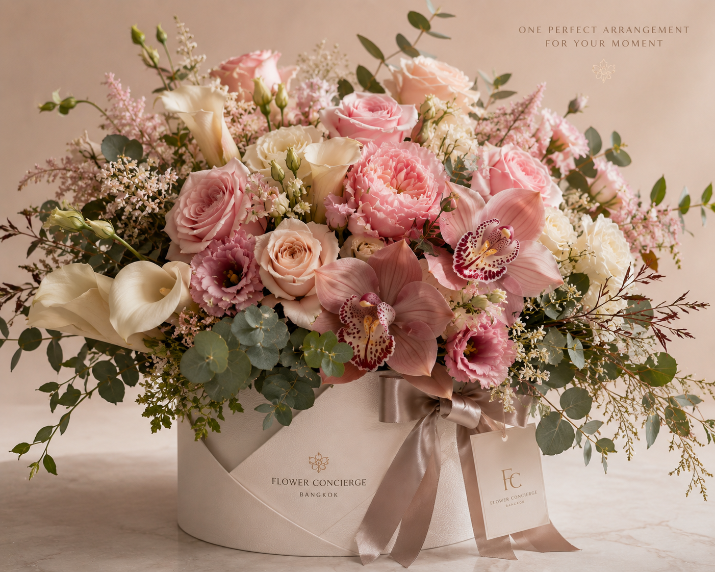 Elegant floral arrangement by Bloom by Strauss